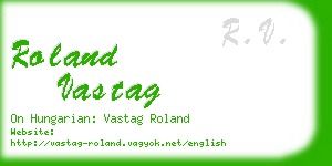 roland vastag business card